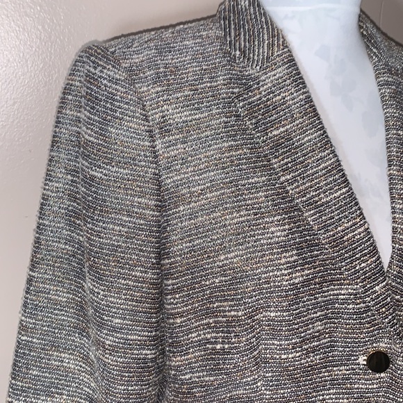 Calvin Klein Tweed Gold Tone Lameé Suit Jacket/Blazer 🥳🛍Host Pick🥳🛍 - Picture 6 of 15